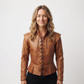 Women's Genuine Leather Doublet | Lace-Up Renaissance Corset Jacket, Fantasy LARP Armor