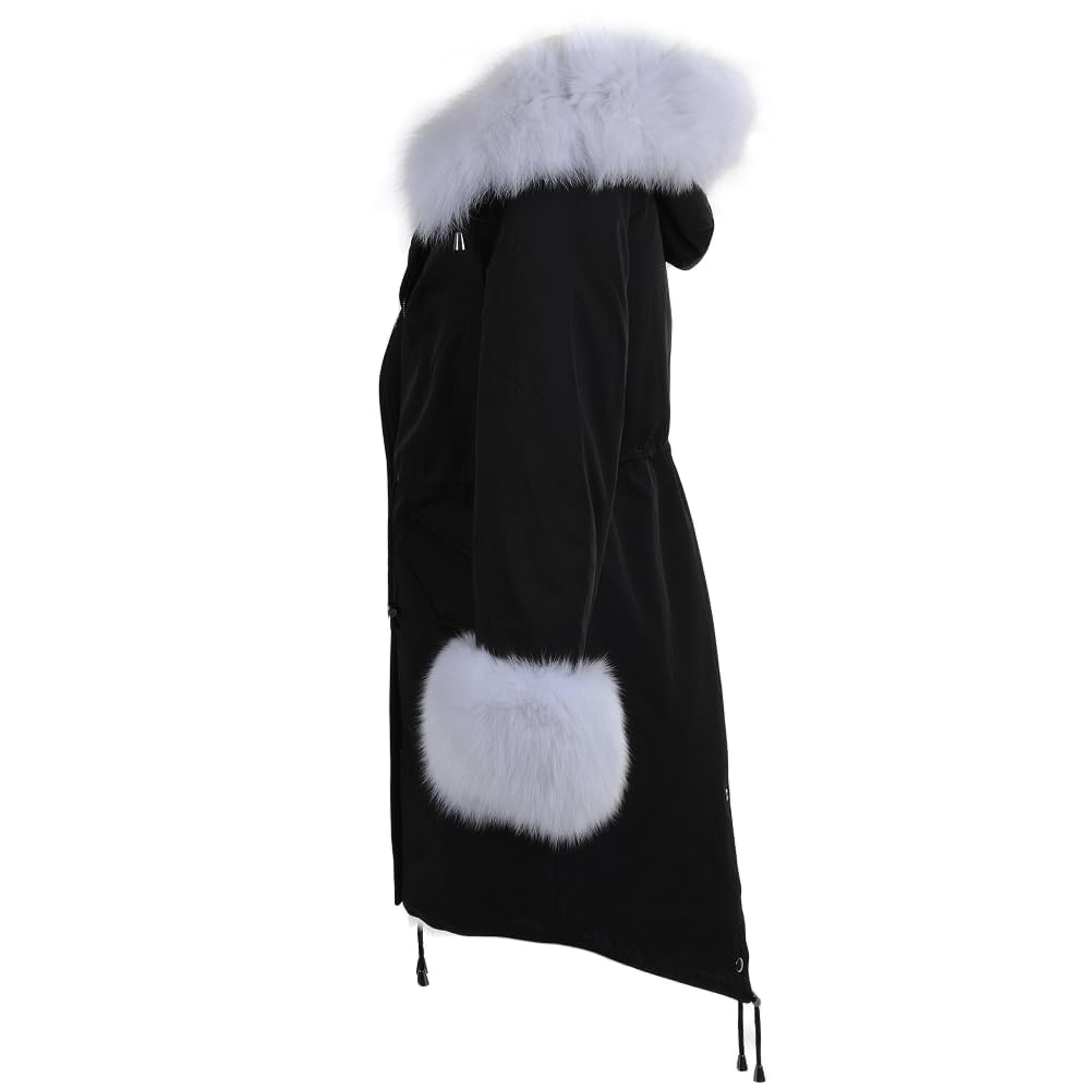 Hooded Toscana Tipped Fur Parka