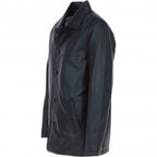 Classic Men's Dark Brown Leather Jacket: AWM-VOYAGER