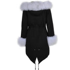 Hooded Toscana Tipped Fur Parka