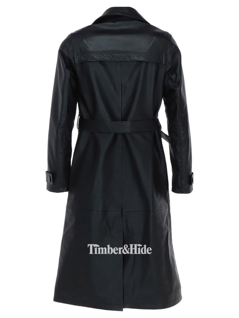 Women's Leather Trench Coat