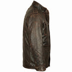 Timber&Hide Vintage Field Leather Jacket Military Inspired –Bomber Leather Jackets for Men