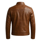 AleX Leather Brown Jacket - Men Leather Jacket Brown - Timber AND Hide