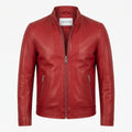 Arthur Red Leather Jacket - Leather Jacket for Men Red - Timber AND Hide