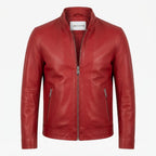 Arthur Red Leather Jacket - Leather Jacket for Men Red - Timber AND Hide