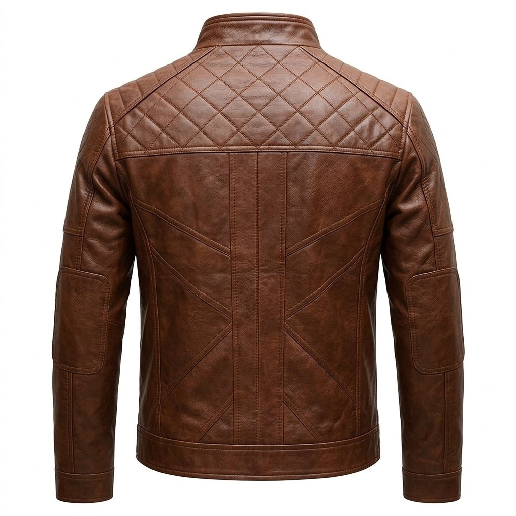 Austin Leather Brown Jacket - Men Leather Jacket Brown - Timber AND Hide
