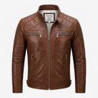 Austin Leather Brown Jacket - Men Leather Jacket Brown - Timber AND Hide