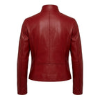 Ava Leather Red Jacket - Women's Leather Jacket Red - Timber AND Hide