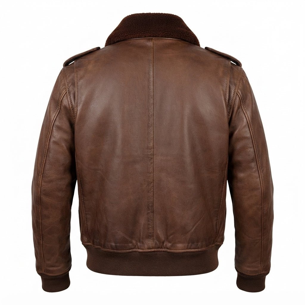 Aviator Men Flight Bomber Leather Jacket - Timber AND Hide