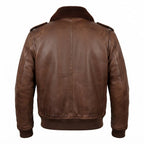 Aviator Men Flight Bomber Leather Jacket - Timber AND Hide