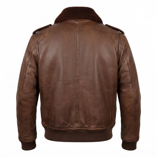 Aviator Men Flight Bomber Leather Jacket - Timber AND Hide