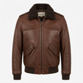 Aviator Men Flight Bomber Leather Jacket - Timber AND Hide