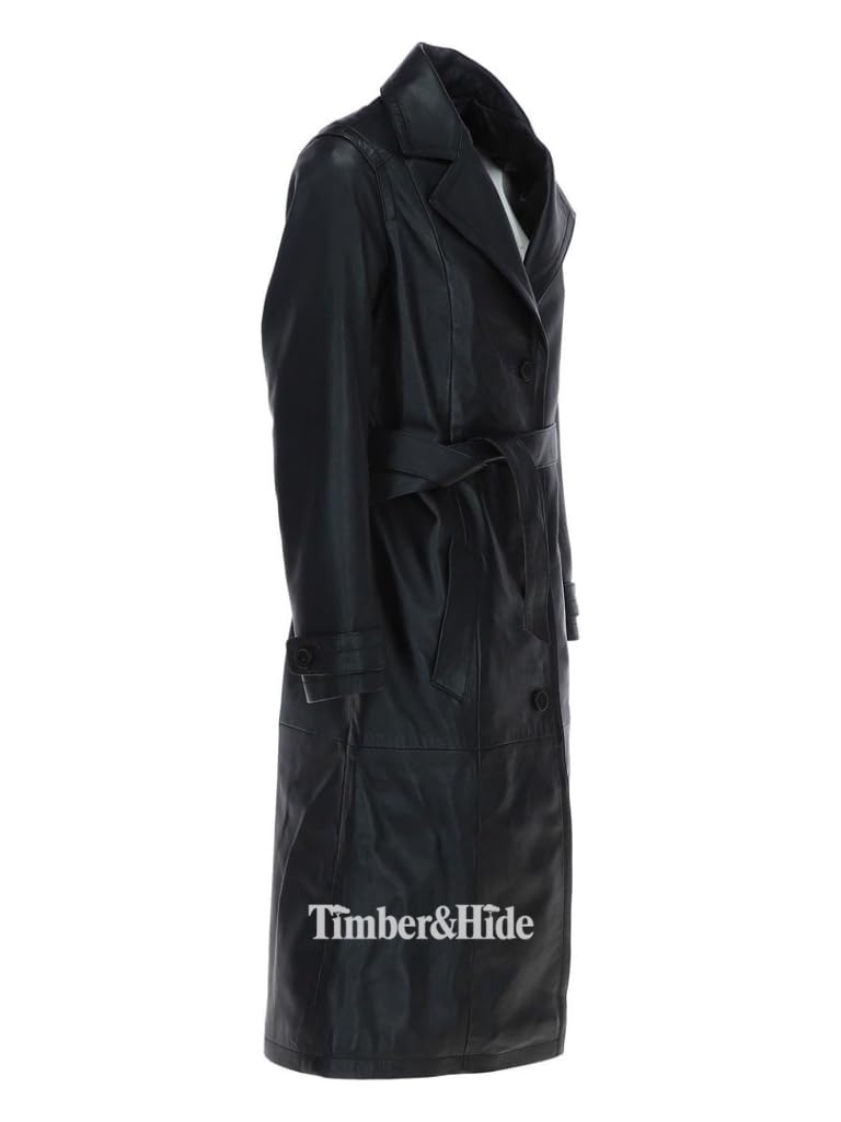 Women's Leather Trench Coat