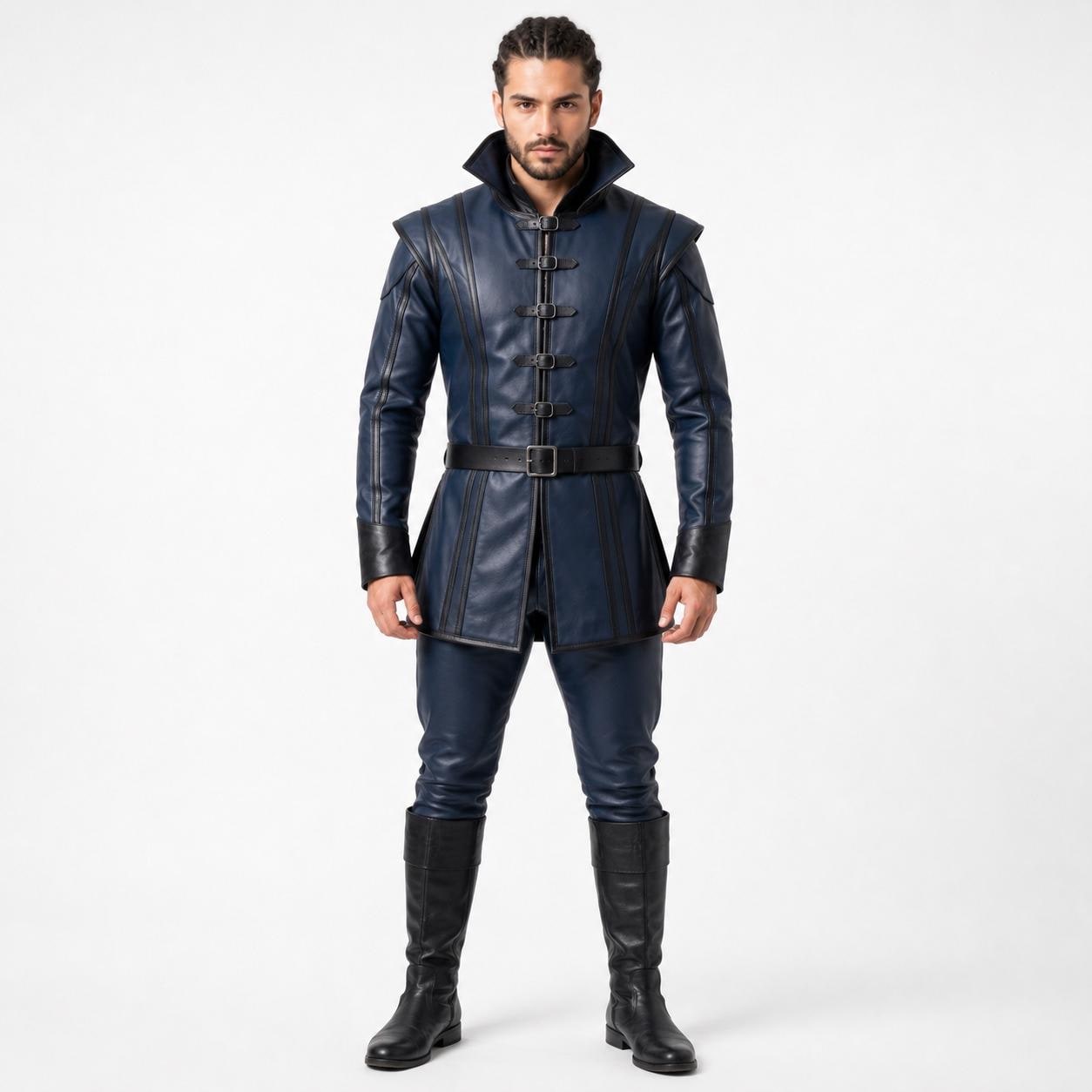 Men's Medieval Leather Warrior Set | Renaissance LARP Fantasy Tunic Cosplay Armor