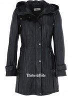 Hooded Leather Coat For Women