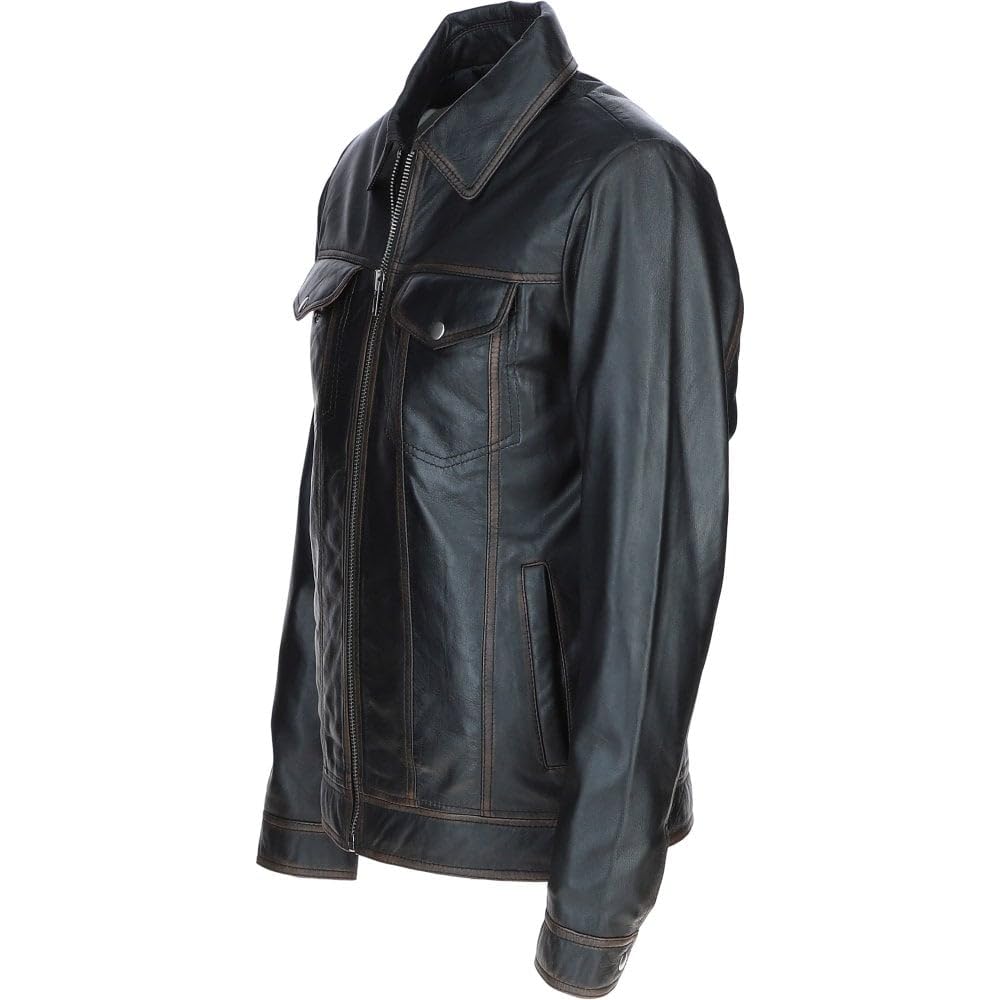 Vintage Leather Bomber Jacket
