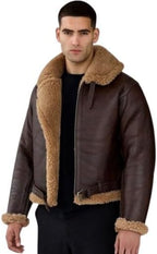 Timber&Hide Classic RAF Aviator Sheepskin Leather Dean Winchester Jacket