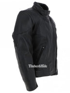 Black Cowhide Leather Jacket