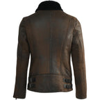 Timber Hide Side Zip Biker Sheepskin Pilot Jacket