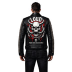 Timber&Hide Handmade Studded Leather Biker Jacket: Punk Rock Gothic Patchwork | Halloween Costume