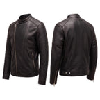 Timber&Hide Classic men’s leather biker jacket | slim fit | minimalist moto rider Jacket