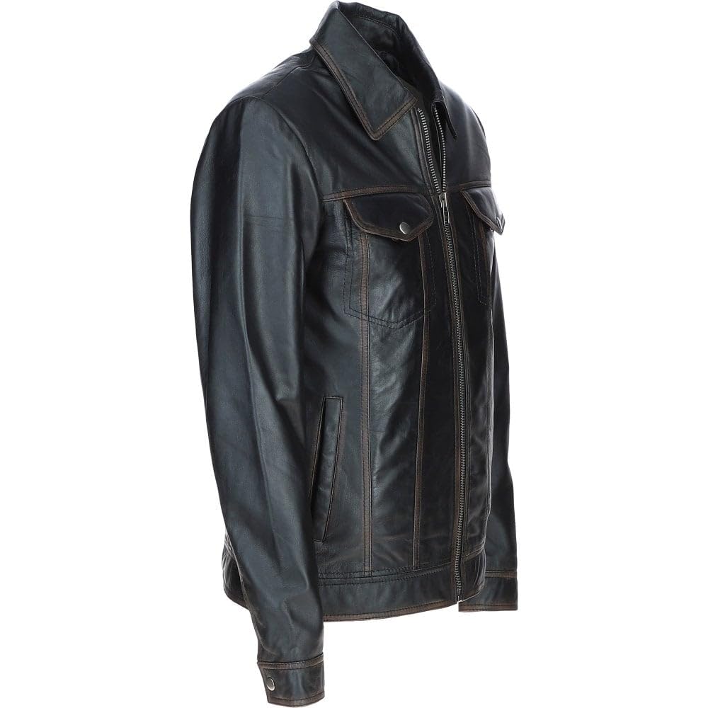 Vintage Leather Bomber Jacket