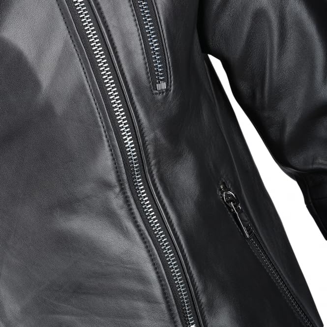 Ivory Vegetable Tanned Biker Jacket White