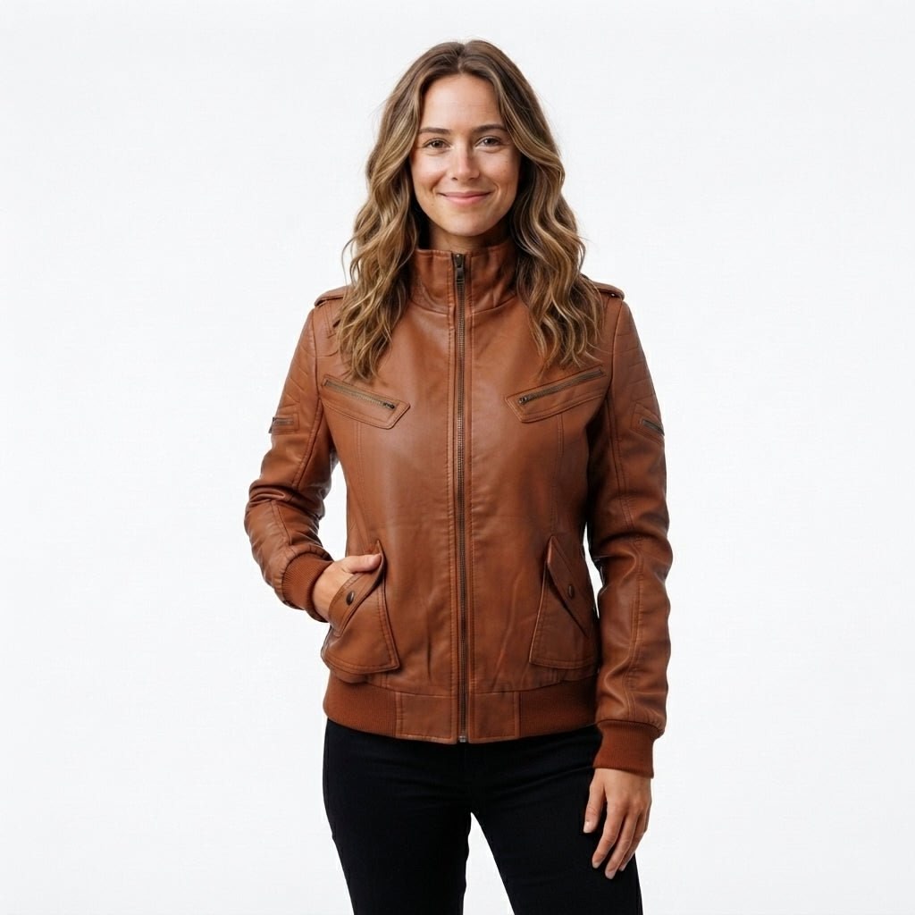 Bella Brown Vintage Leather Jacket - Timber AND Hide