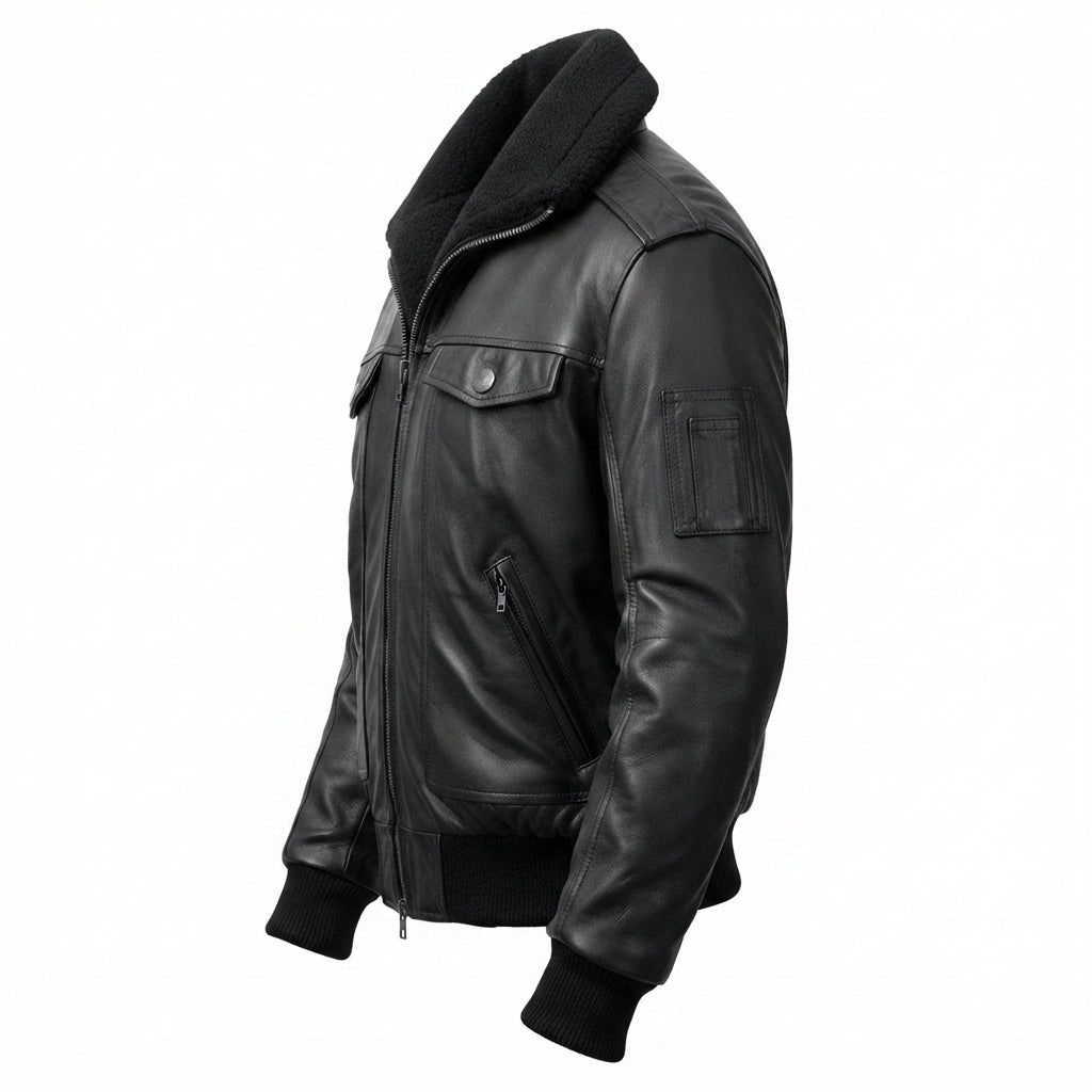 Black Jacket - Black Real Leather Jacket - Timber AND Hide