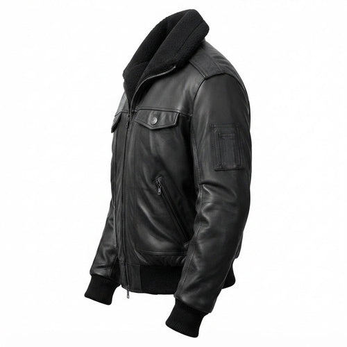 Black Jacket - Black Real Leather Jacket - Timber AND Hide