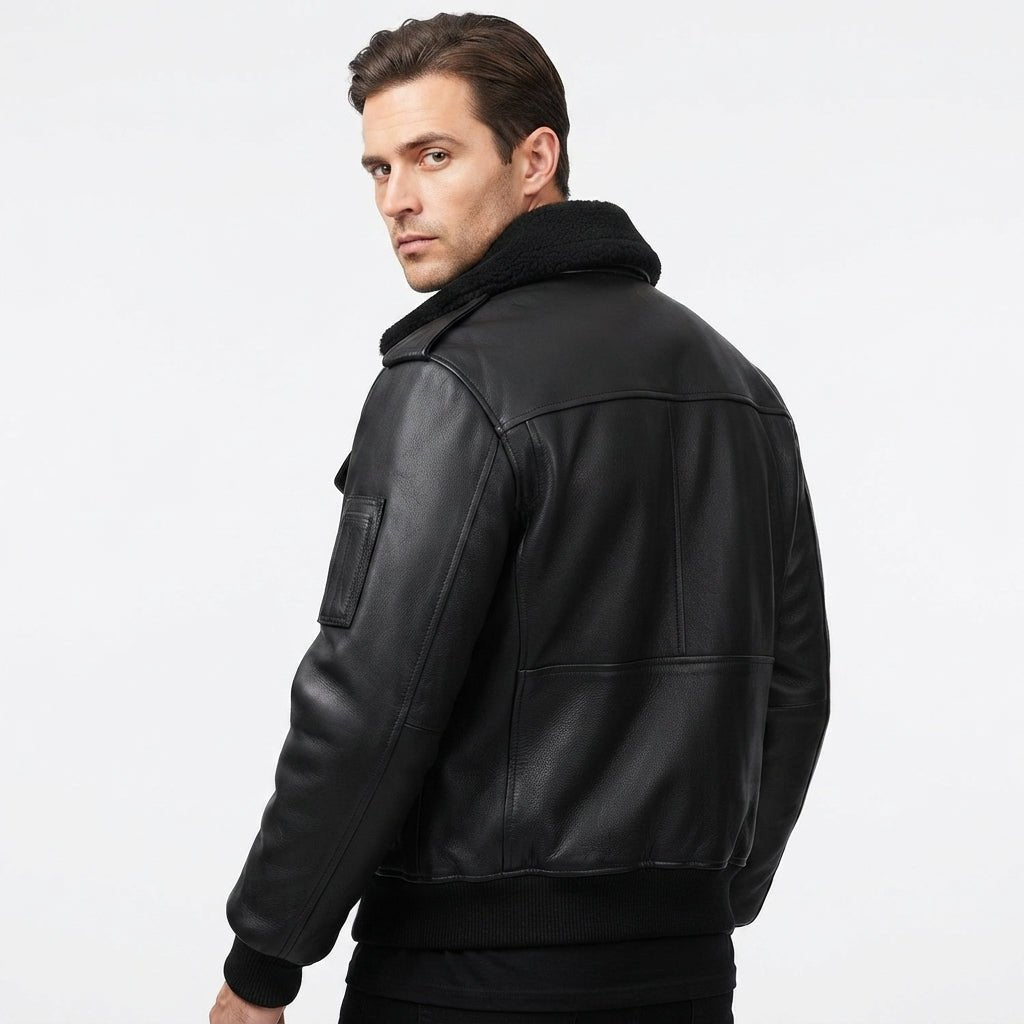 Black Jacket - Black Real Leather Jacket - Timber AND Hide