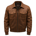 Bobby Leather Brown Jacket - Men Leather Jacket Brown - Timber AND Hide