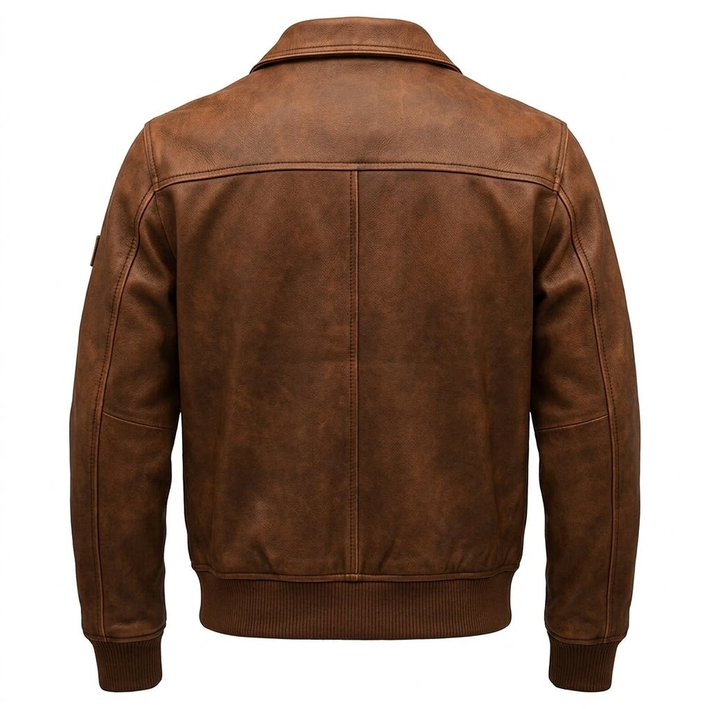 Bobby Leather Brown Jacket - Men Leather Jacket Brown - Timber AND Hide
