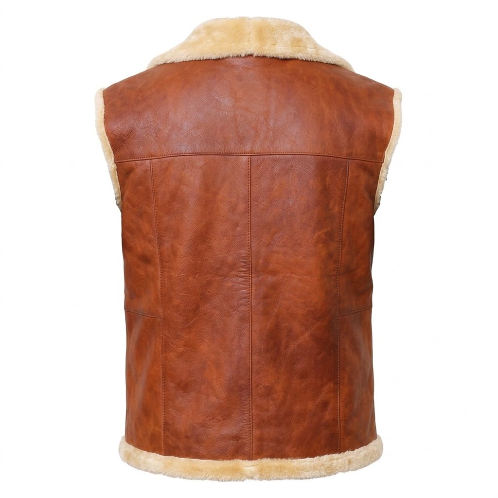 Brown Cord Style Leather Vest - Timber AND Hide