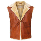 Brown Cord Style Leather Vest - Timber AND Hide