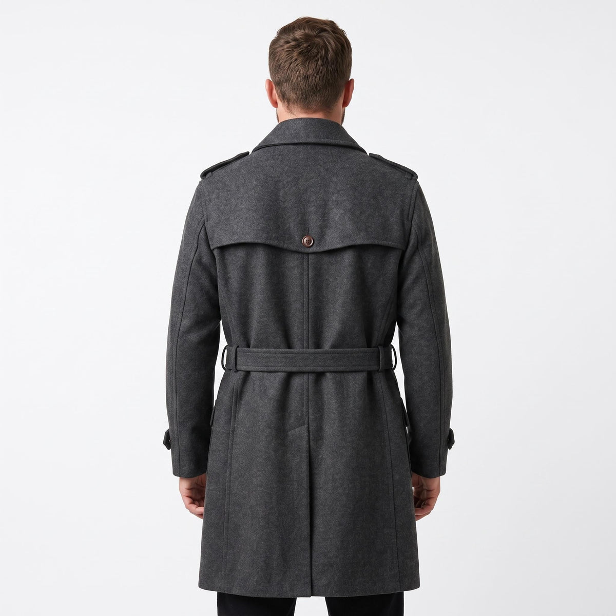 Buy Sherlock Holmes Wool Trench Coat | Men's Double Breasted Victorian Overcoat - Timber AND Hide