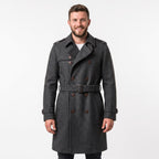 Buy Sherlock Holmes Wool Trench Coat | Men's Double Breasted Victorian Overcoat - Timber AND Hide