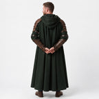 Doctor Doom Inspired Wool Cloak with Leather Armor Cosplay Costume Renaissance Outfit
