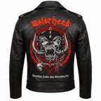 Timber Hide Motorhead Leather Motorcyle Jacket - Heavy Metal Rock Style Concert Outfit