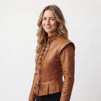 Women's Genuine Leather Doublet | Lace-Up Renaissance Corset Jacket, Fantasy LARP Armor