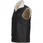 Men's Leather Waistcoat Brown: ALPHA