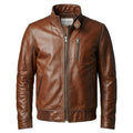 Charlotte Leather Brown Jacket - Men Leather Jacket Brown - Timber AND Hide