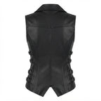 Claire Black Leather Vest for Women - Timber AND Hide