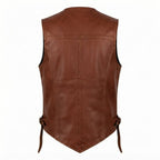 Classic Brown Leather Vest for Men - Timber AND Hide