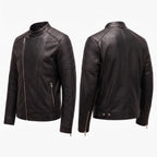 Classic men’s leather biker jacket | slim fit | minimalist moto rider Jacket - Timber AND Hide