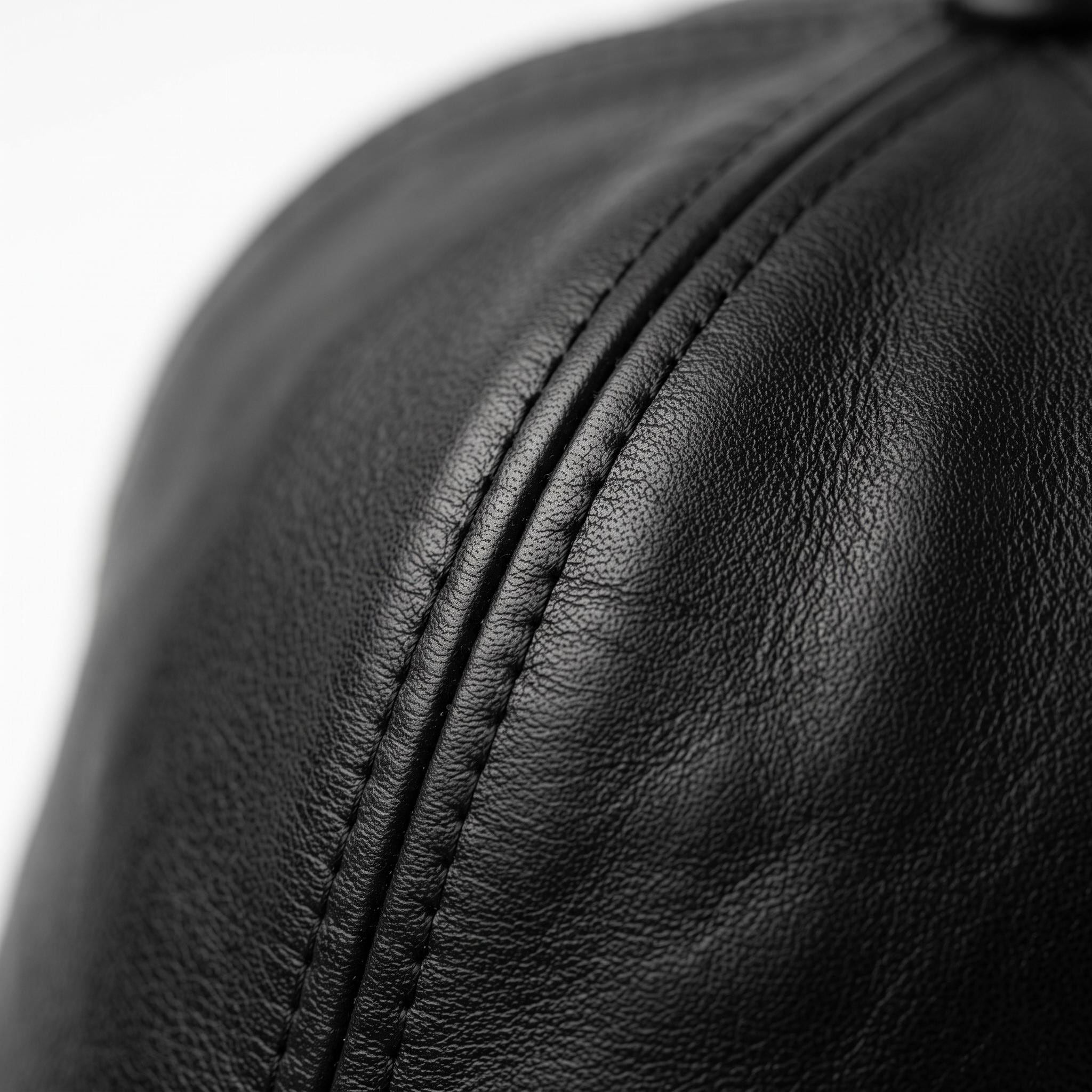Black Sheep Leather Baseball Cap, Handmade Timeless Style Hat