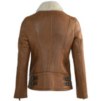 Timber Hide Side Zip Biker Sheepskin Pilot Jacket