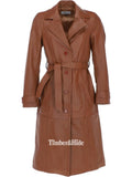 Women's Leather Trench Coat