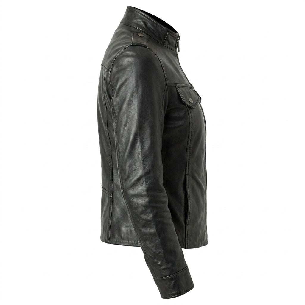 Daisy Leather Black Jacket – Women’s Leather Jacket - Timber AND Hide