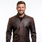 Daniel Brown Distressed Leather Jacket - Timber AND Hide